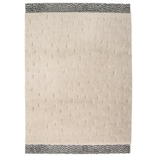 Cream Grey Liege Power-Loomed Rug