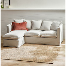 Natural Montauk Slipcover Reversible Chaise Sofa