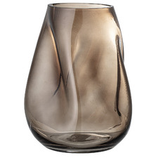 Brown Twisted Glass Vase