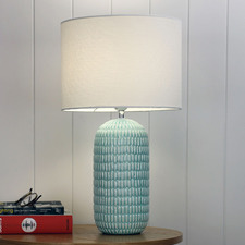 Holding Ceramic & Fabric Table Lamp