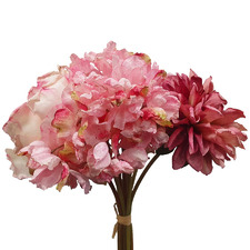 30cm Faux Peony & Mum Rose Bouquets (Set of 4)