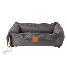 Charcoal Waterproof Bolstered Dog Bed