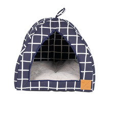 Check Print Cotton Cat Igloo