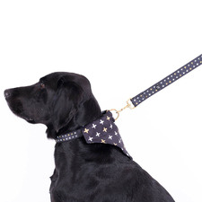 Black Metallic Cross Dog Lead