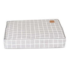 Grey Check Classic Cushion Dog Bed