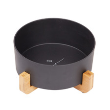 Single Bamboo Dog Bowl with Stand