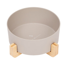Single Bamboo Dog Bowl with Stand