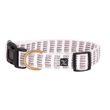 Latte Mosaic Hemp Dog Collar