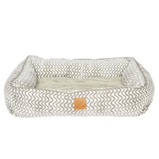 Bolster Cotton-Blend Dog Bed