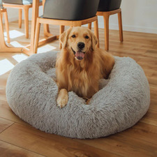Calming Faux Fur Cotton Dog Bed