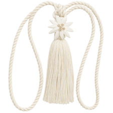 Edelweiss White Curtain Tieback