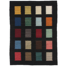 Indian Grid Soumak Wool Rug