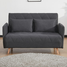 Charcoal Liam 2 Seater Sofa Bed