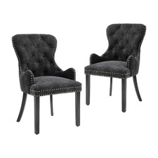 Mia Chenille Dining Armchairs (Set of 2)