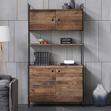 Ethan 4 Door Recycled Pine Wood Display Cabinet