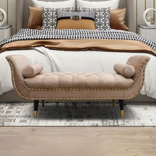 Nizar Velvet Ottoman Bench
