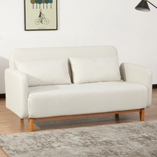 Beige Liam 2 Seater Sofa Bed
