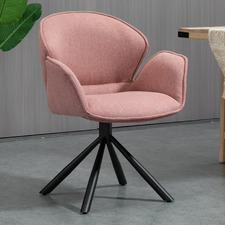 Powell Upholstered Swivel Dining Chair