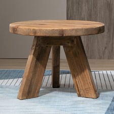 Kalchas Round Recycled Elm Wood Coffee Table