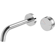 Axia Wall Basin  Bath Curved Outlet Mixer Set 180mm