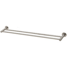 Round Radii Double Bar Brass Towel Rail