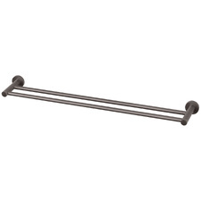 Round Radii Double Bar Brass Towel Rail