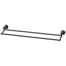 Nostalgia 750mm Double Bar Vertical Brass Towel Rail