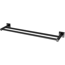 Square Radii Double Bar Brass Towel Rail
