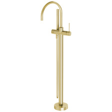 Vivid Slimline Floor Mounted Bath Mixer with Hand Shower