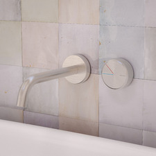 Axia Wall Basin  Bath Curved Outlet Mixer Set 180mm