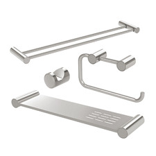 Cleo Brushed Nickel Premium Bathroom Accessories Package