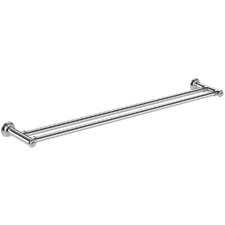 Cromford 800mm Double Bar Brass Towel Rail