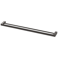 Gloss 800mm Brushed Carbon Double Towel Rail