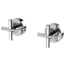 Vivid Slimline Plus Brass Wall Taps
