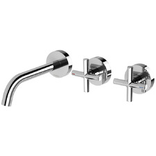 Vivid Slimline 180mm Bath/Basin Wall Tap Set