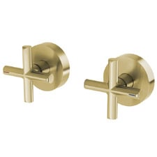 Vivid Slimline Plus Brass Wall Taps