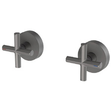 Vivid Slimline Plus Brass Wall Taps