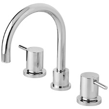 Vivid Pin Lever Basin Set Swivel Gooseneck Spout