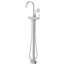 Cromford Floor Mounted Bath Mixer with Hand-Held Shower