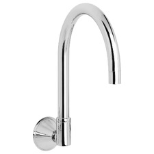 Ivy 170mm Chrome Gooseneck Wall Sink Spout