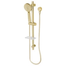 Vivid Brushed Gold Rail Shower