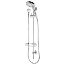 Vivid Premium Chrome Rail Shower With Wire Soap Basket
