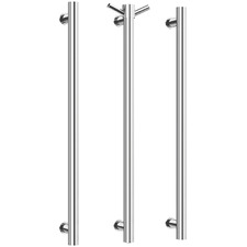 Phoenix 800mm Round Heated Vertical Towel Bars (Set of 3)