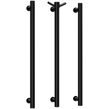 Phoenix 800mm Round Heated Vertical Towel Bars (Set of 3)