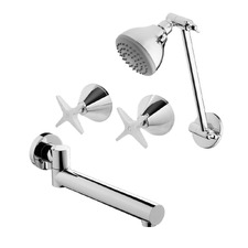 Ivy 80mm High Rise Shower with Retrofit Taps & Spout Package