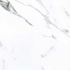 Carrara Marble-Look Square Glazed Porcelain Tile