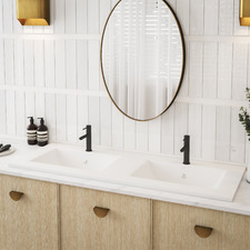 Nueva Double Inset Basin with Tap Landing