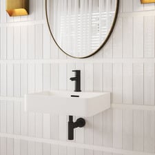 Vento Rectangular Wall Hung Ceramic Basin