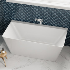 Fortuna 1500mm Back-To-Wall Acrylic Thin Edge Bath