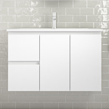 Bianca 900mm Right-Hand Doors Wall Mounted Vanity with Basin